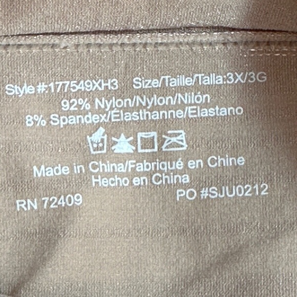 Rene' Rofe' Lingerie Essentials High Waist Smoothing Briefs 2X 3X - Picture 3 of 13